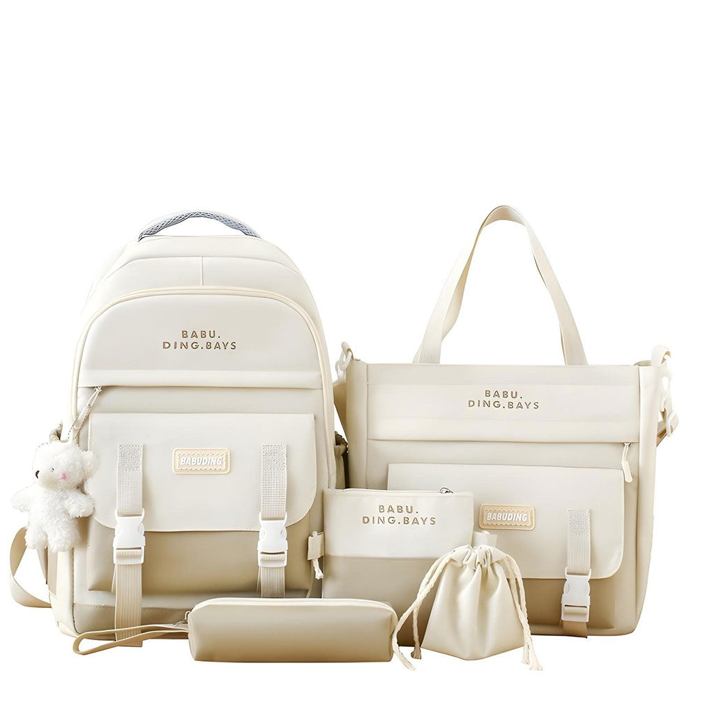 Ensemble de sacs d’école Kawai pour adolescents 5Pcs Bieyoumi Fashion  – محفظة 5 قطع كاواي