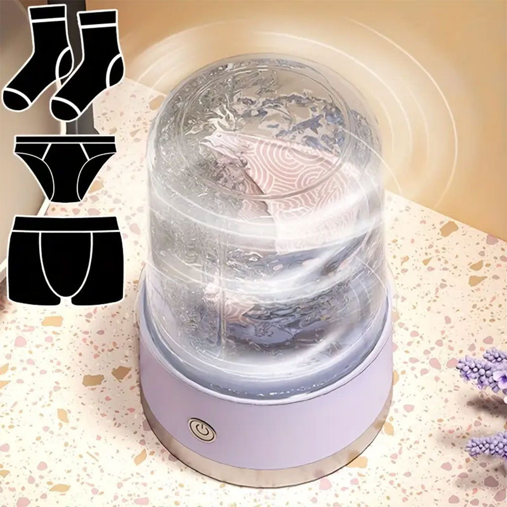 Mini-machine à laver portable rechargeable pour sous-vêtements – غسالة ملابس داخلية محمولة