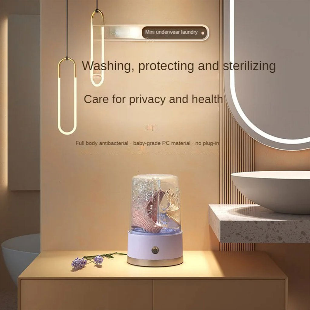 Mini-machine à laver portable rechargeable pour sous-vêtements – غسالة ملابس داخلية محمولة