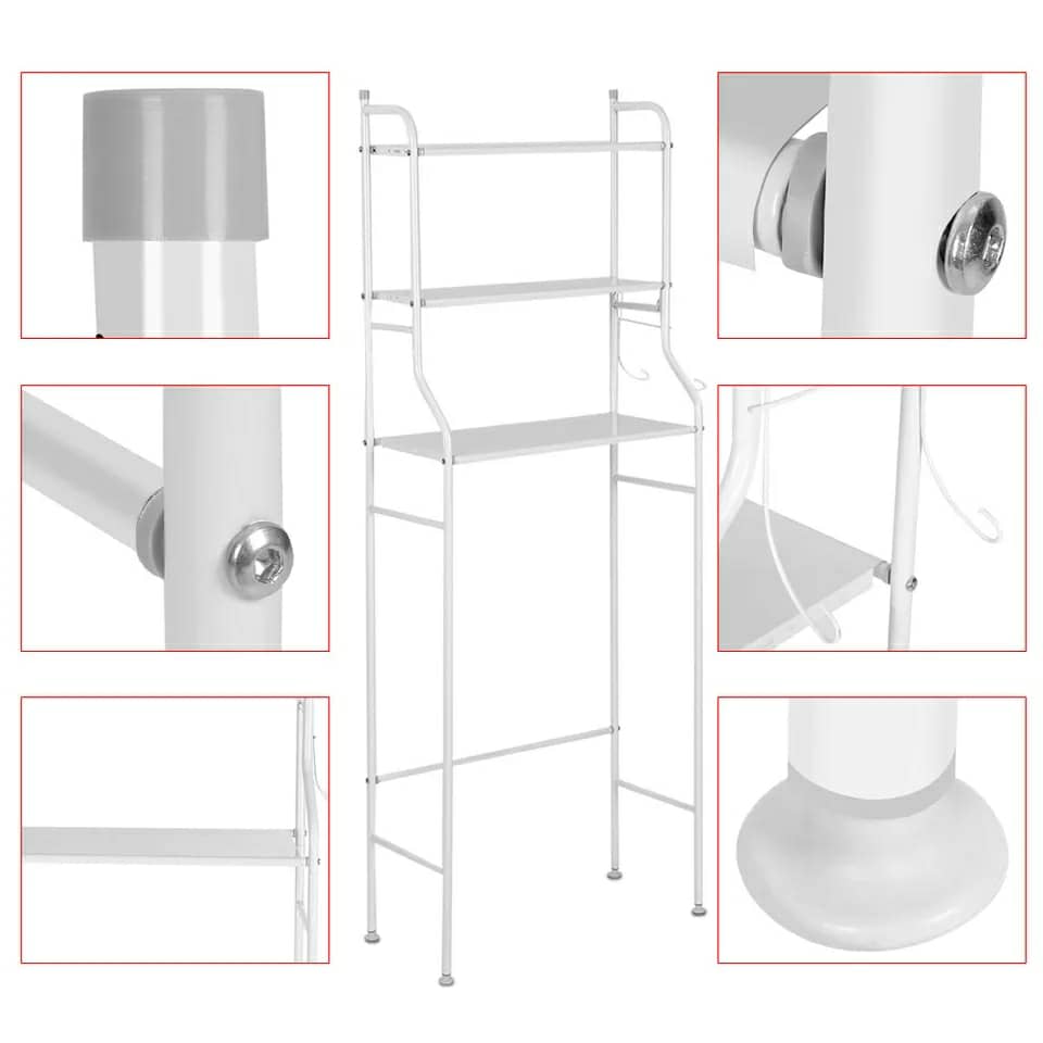support de rangement en acier inoxydable pour salle de bain WC