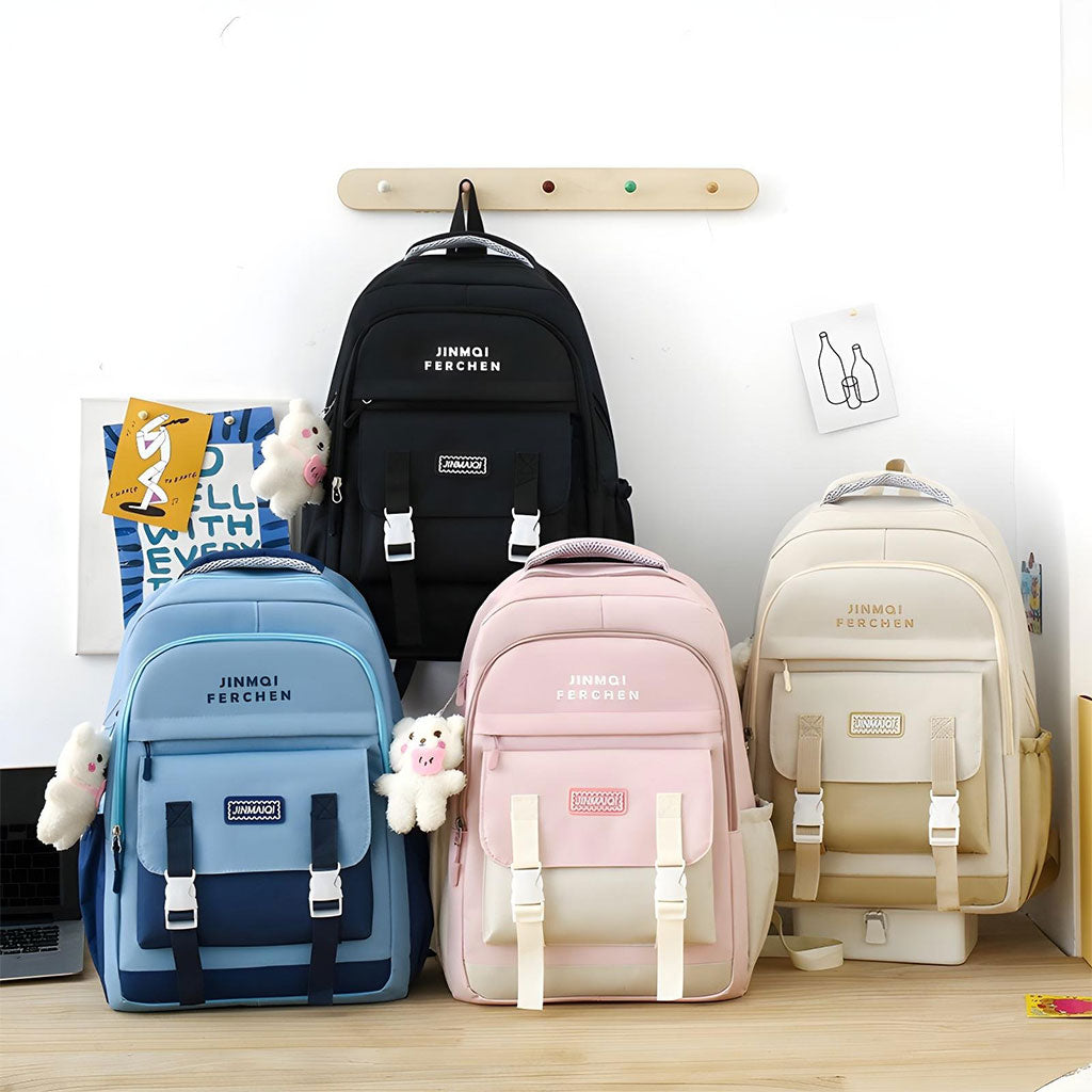 Ensemble de sacs d’école Kawai pour adolescents 5Pcs Bieyoumi Fashion  – محفظة 5 قطع كاواي