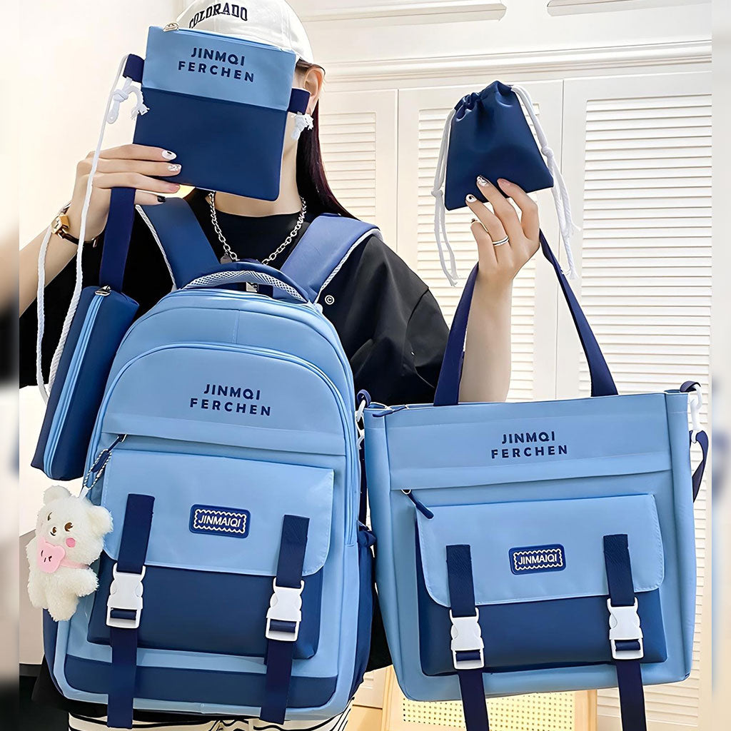 Ensemble de sacs d’école Kawai pour adolescents 5Pcs Bieyoumi Fashion  – محفظة 5 قطع كاواي